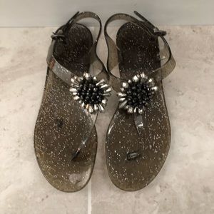 Coach Glitter & Silver Gel Sandles